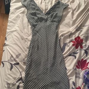 Vintage Style Houndstooth Dress